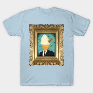 Ice Cream Man in Vintage Frame T-Shirt